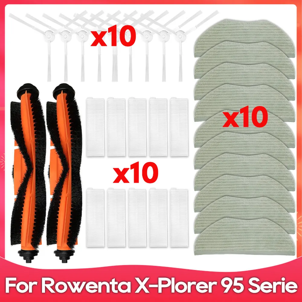 Fit For Rowenta X-Plorer Serie 95 Total Care / Animal / RR7947WH / RR7975WH Robot Vacuums Part Main Side Brush Hepa Filter Mop
Fit For Rowenta X-Plorer Serie 95 Total Care / Animal / RR7947WH / RR7975WH Robot Vacuums Part Main Side Brush Hepa Filter Mop