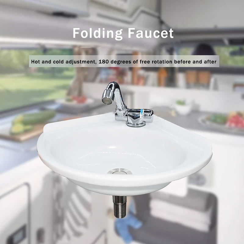 RV Acrylic Triangular Sink With Faucet Wash Basin Kitchen Sink Basin Small Sink Corner for Lavatory Boat Caravan
RV Acrylic Triangular Sink With Faucet Wash Basin Kitchen Sink Basin Small Sink Corner for Lavatory Boat Caravan