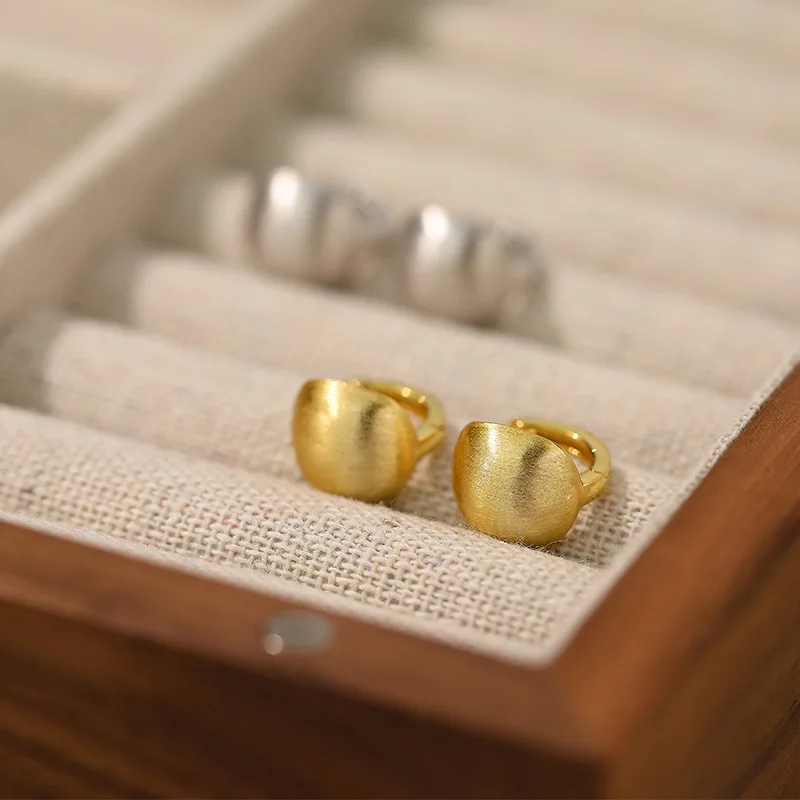 

gold stud earrings for women 925 sterling silver luxury earring circlr ball shape gold plated jewelry earring
