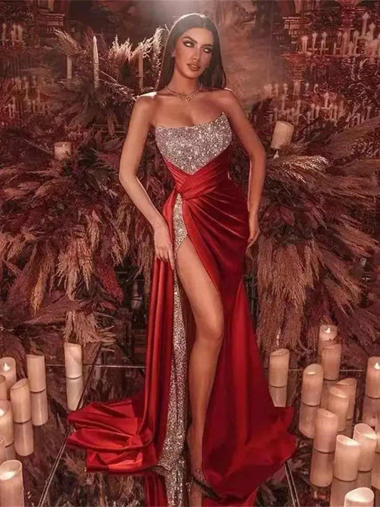 2024 Emerald Red Evening Dresses Off Shoulder Crystal Diamond Arabic Evening Party Gowns Long Side Slit Dubai Prom Dresses
2024 Emerald Red Evening Dresses Off Shoulder Crystal Diamond Arabic Evening Party Gowns Long Side Slit Dubai Prom Dresses