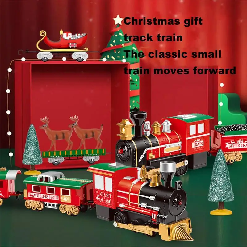 

Модель электрического поезда «сделай сам», Рождественская модель, головоломка для музыкального поезда, игрушки для сборки, Набор железной дороги, игрушки, Рождественская модель