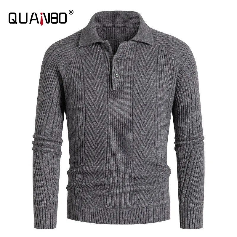 Men's Slim Base Shirt Lapel Sweater Knitwear Jacquard Korean Autumn and Winter Sweater Coat Thickened Men's Fashion
Men's Slim Base Shirt Lapel Sweater Knitwear Jacquard Korean Autumn and Winter Sweater Coat Thickened Men's Fashion