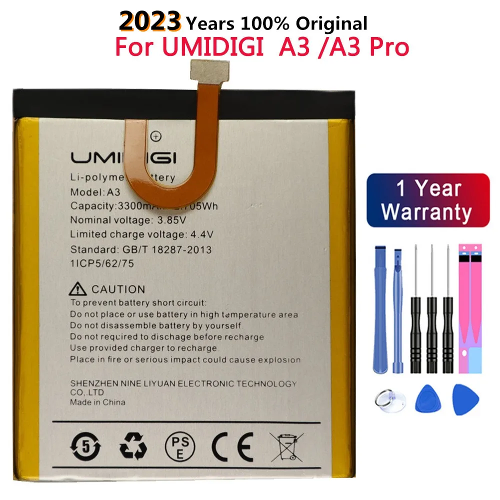 2023 Years 100% Original UMI Battery For UMIDIGI A3 / A3 Pro A3Pro 3300mAh Mobile Phone Battery In Stock +Tracking Number +Tools
2023 Years 100% Original UMI Battery For UMIDIGI A3 / A3 Pro A3Pro 3300mAh Mobile Phone Battery In Stock +Tracking Number +Tools