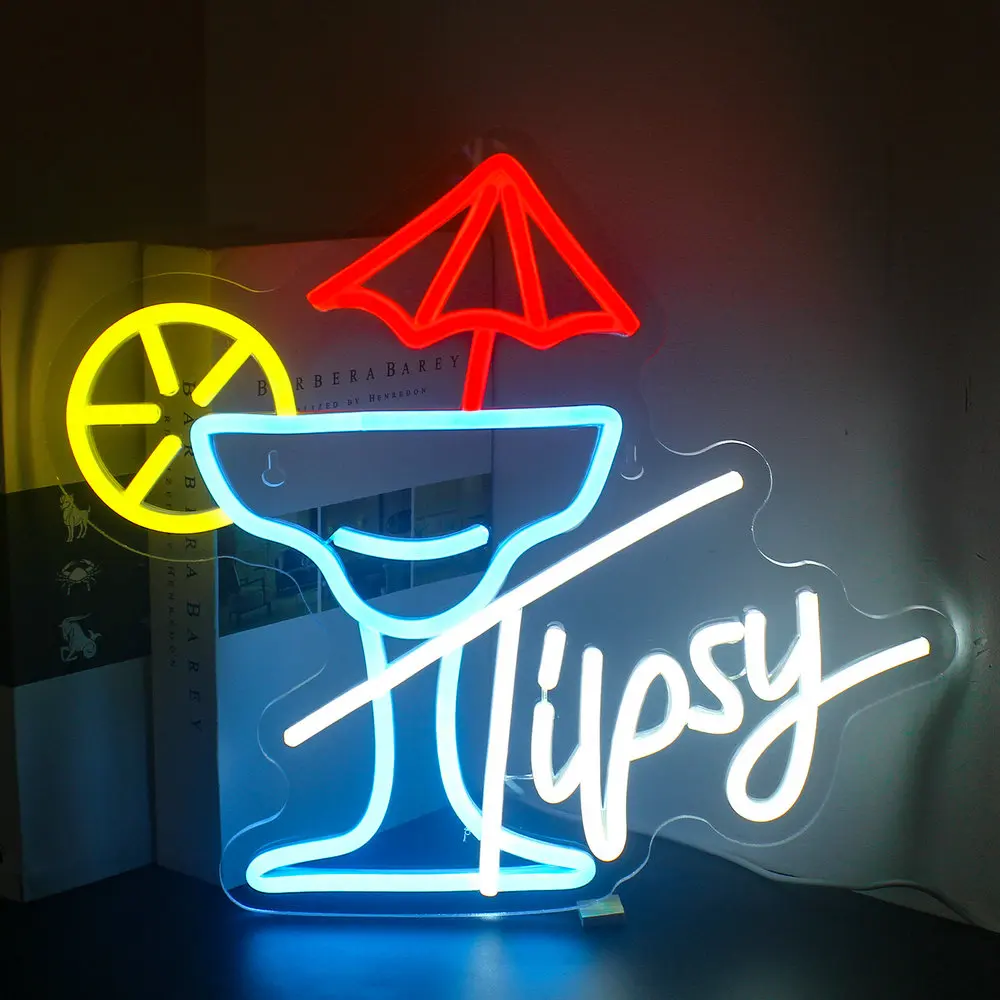 

Cocktail Neon Light Room LED Sign For Wall Decor Neon Light USB Powered Suitable For Home Bar Shop Club Bistro Party Gift