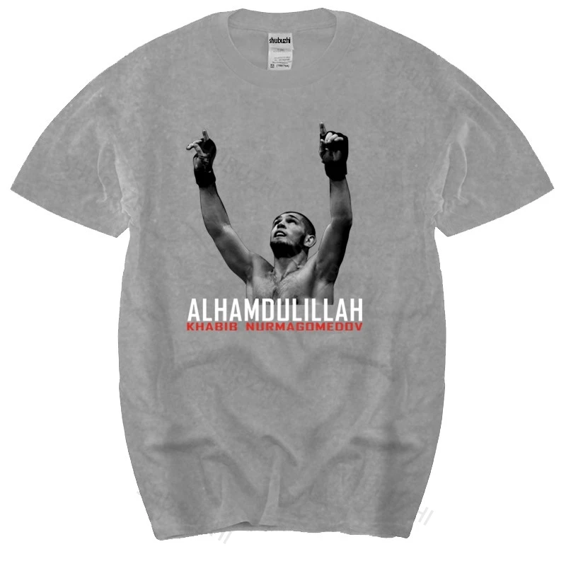 Летняя мужская футболка бренда teeshirt Khabib Nurmagomedov Alhamdulillah футболка истребитель новая хлопковая Мужская футболка Прямая поставка
Летняя мужская футболка бренда teeshirt Khabib Nurmagomedov Alhamdulillah футболка истребитель новая хлопковая Мужская футболка Прямая поставка