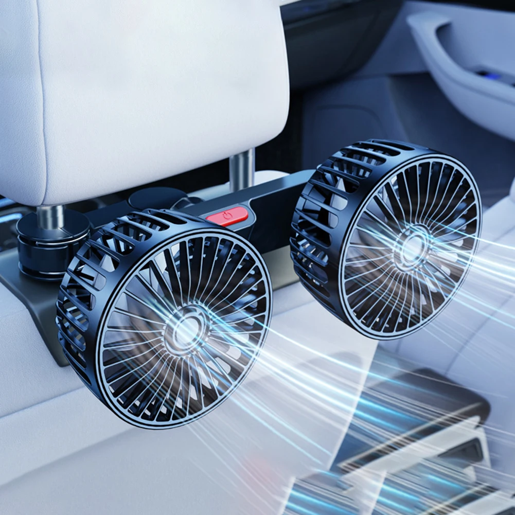 3-speed Car Seat Back Cooling Fan USB Charge Dual Head Fan 360 Degree Rotation 4 Inch Double-head Fan For Summer Car Accessories
3-speed Car Seat Back Cooling Fan USB Charge Dual Head Fan 360 Degree Rotation 4 Inch Double-head Fan For Summer Car Accessories
