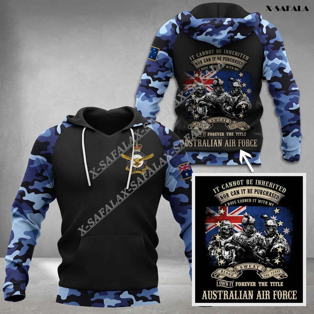 

Australia Soldier Veteran Army Skull Country Flag Custom Name 3D Print Hoodie Men Pullover Tracksuit Outwear Casual Tops