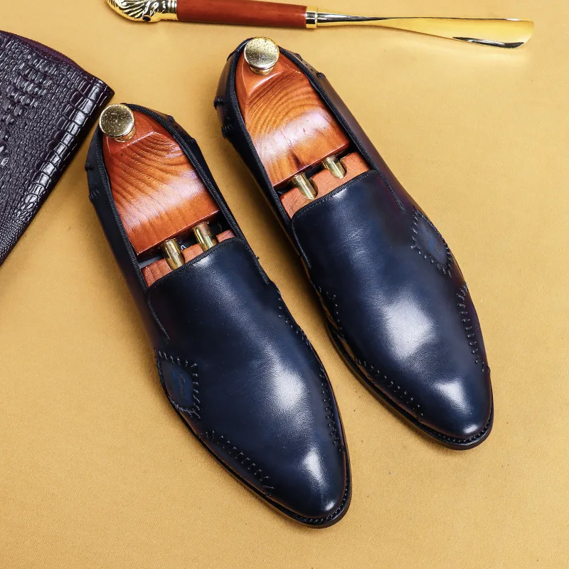 Luxury Men's Breathable Loafers Genuine Leather Handmade Calfskin Slip-on Party Wedding Dress Shoes Business Formal Shoe Black
Luxury Men's Breathable Loafers Genuine Leather Handmade Calfskin Slip-on Party Wedding Dress Shoes Business Formal Shoe Black