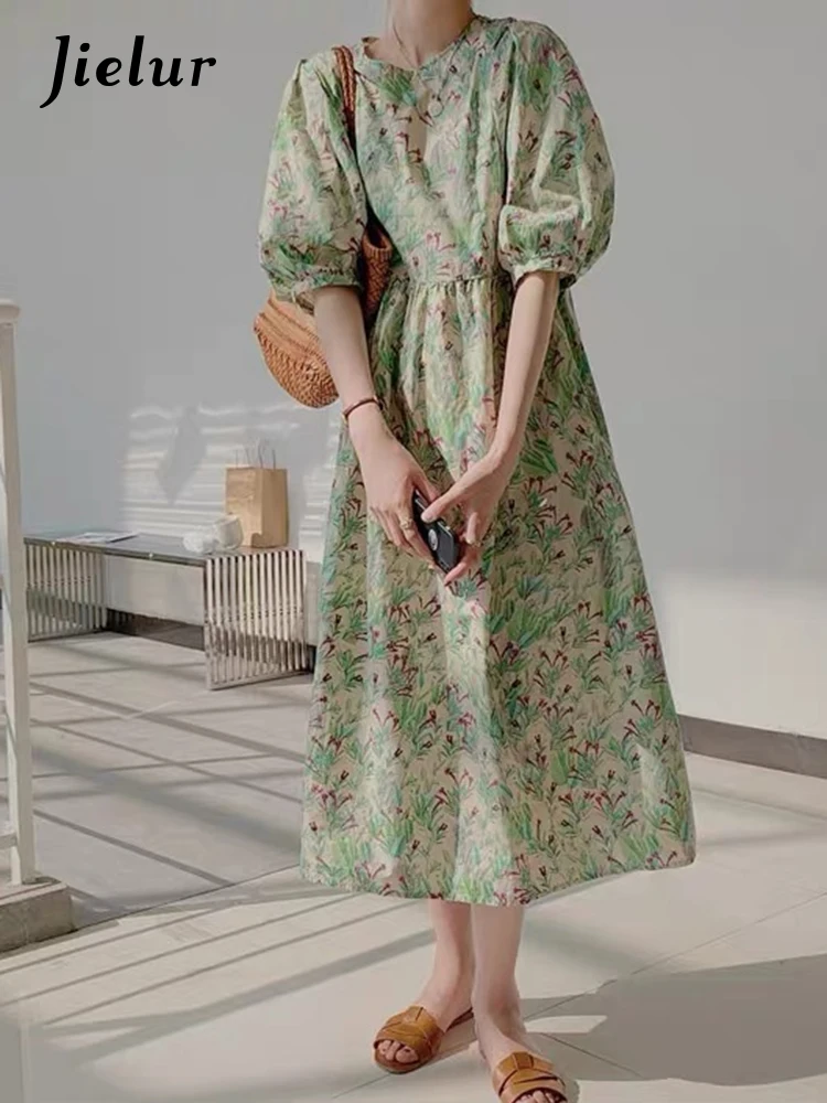 Jielur New Women's Round Neck Floral Dress Summer French Vintage Retro Lady Puff Sleeve Dress Fashion Short Sleeve Loose Dresses
Jielur New Women's Round Neck Floral Dress Summer French Vintage Retro Lady Puff Sleeve Dress Fashion Short Sleeve Loose Dresses