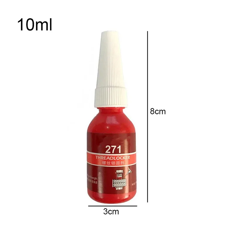 1pc 10ml Threadlocker Metal Sealing Anaerobic Glue Adhesive 271 High Strength Locktight Thread Locker Heavy Duty Gap Sealants
1pc 10ml Threadlocker Metal Sealing Anaerobic Glue Adhesive 271 High Strength Locktight Thread Locker Heavy Duty Gap Sealants