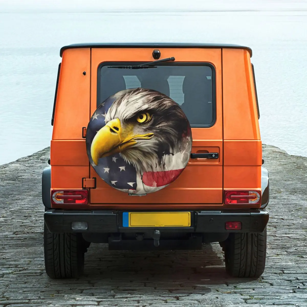 

American Bald Eagle Tire Cover Wheel Protectors Weatherproof Universal for Jeep Trailer RV SUV Truck Camper Travel Trailer