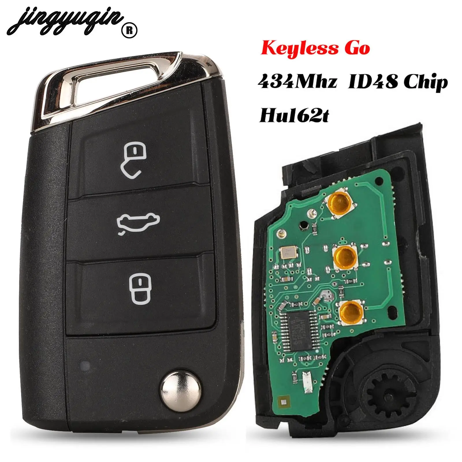 Пульт дистанционного управления jingyuqin Keyless-go/Half Smart Option 434 МГц MQB ID48 Для VW Seat Golf 7 MK7