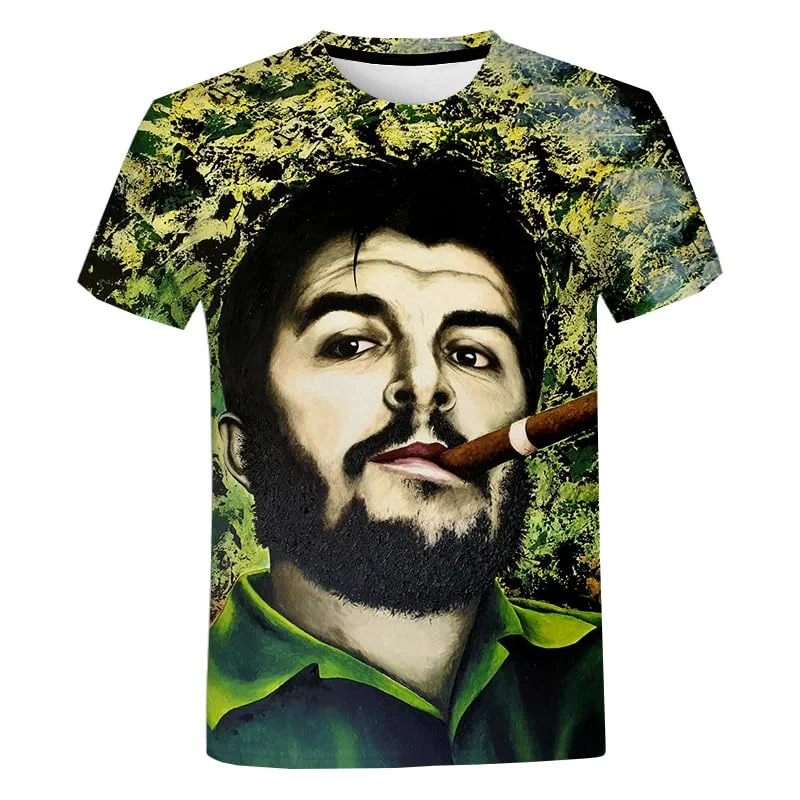 

Great Famous Hero Che Guevara 3D Printed T-shirt Men Fashion Summer Tees Trendy Oversized Short Sleeves Casual Street T Shirts