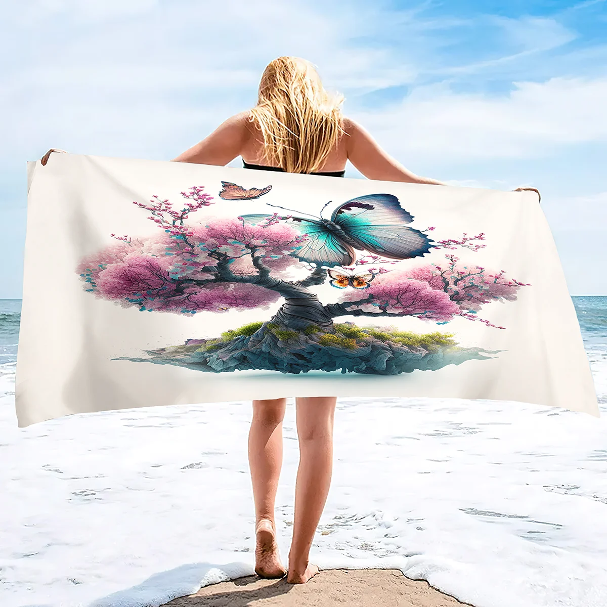 

Пляжные полотенца-бабочки, банное полотенце из микрофибры, пляжное одеяло, очень большое пляжное полотенце большого размера, легкие быстросохнущие полотенца