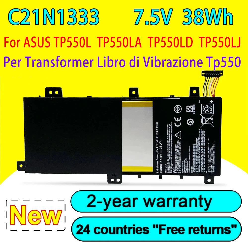 

New C21N1333 Laptop Battery For Asus TP550L TP550LA TP550LD TP550LJ Per Transformer Libro Di Vibrazione TP550 Series 7.5V 38Wh