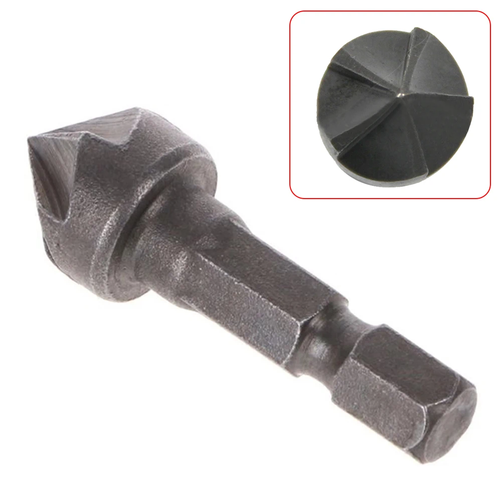 Power Tools Chamfering Tool Countersink Drill Debur Gray Woodworking 1/4" Hexagonal Shank 1pcs 45# Steel 5 Flute
Power Tools Chamfering Tool Countersink Drill Debur Gray Woodworking 1/4" Hexagonal Shank 1pcs 45# Steel 5 Flute