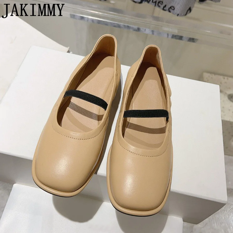

2023 New Real Leather Ballet Flat Shoes For Women Round Toe Slip On Loafers Runway Brand Dress Shoes Ballet Flats For Women