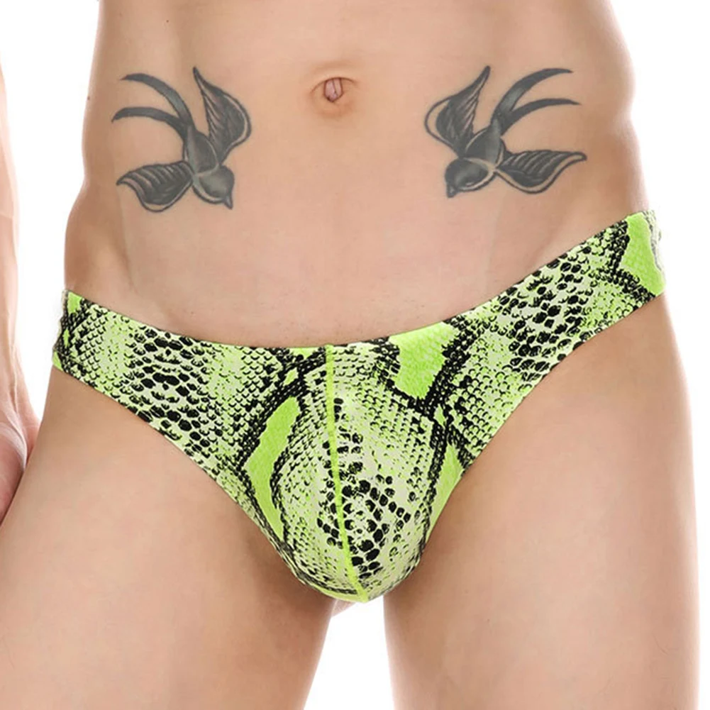 Men Sexy Briefs Thong Bulge Pouch Lingerie Snake Printed Underwear Bikini Underpants T-Back Underpants Hollow Out Exposed Butt
Men Sexy Briefs Thong Bulge Pouch Lingerie Snake Printed Underwear Bikini Underpants T-Back Underpants Hollow Out Exposed Butt