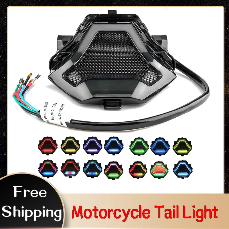 Motorcycle Brake Light Tail Lamp RGB LED Turn Signals Replacement for Yamaha YZF-R3 MT-03 YZF-R25 MT-25 MT-07/FZ-07 Y15ZR
Motorcycle Brake Light Tail Lamp RGB LED Turn Signals Replacement for Yamaha YZF-R3 MT-03 YZF-R25 MT-25 MT-07/FZ-07 Y15ZR
