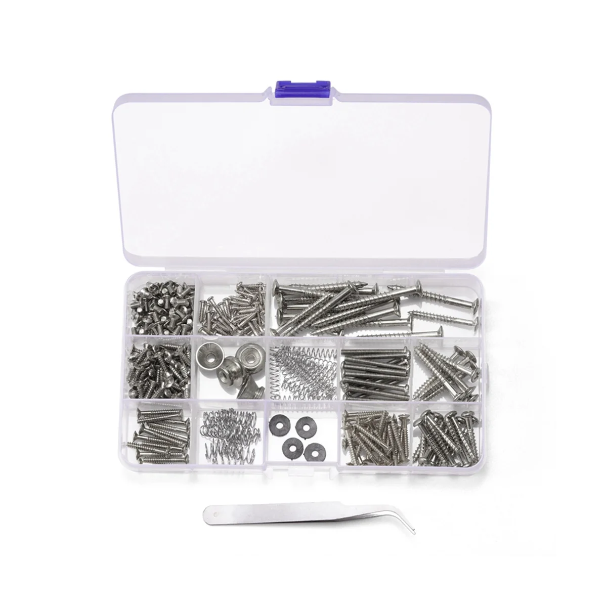 254Pcs/Lot Guitar Screws Kit for Back Plate Mount Assortment with Storage Box for Electric Guitar DIY Tools,Silver
254Pcs/Lot Guitar Screws Kit for Back Plate Mount Assortment with Storage Box for Electric Guitar DIY Tools,Silver