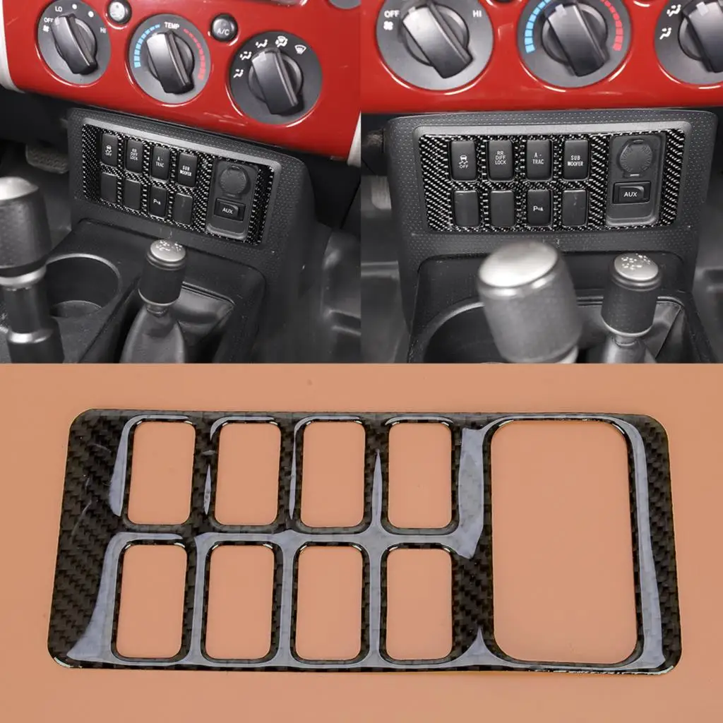 Крышка кнопки передней центральной панели автомобиля LHD, отделка черного углеродного волокна, подходит для Toyota FJ Cruiser 2007 2008 2009 2010 2011-2014
Крышка кнопки передней центральной панели автомобиля LHD, отделка черного углеродного волокна, подходит для Toyota FJ Cruiser 2007 2008 2009 2010 2011-2014