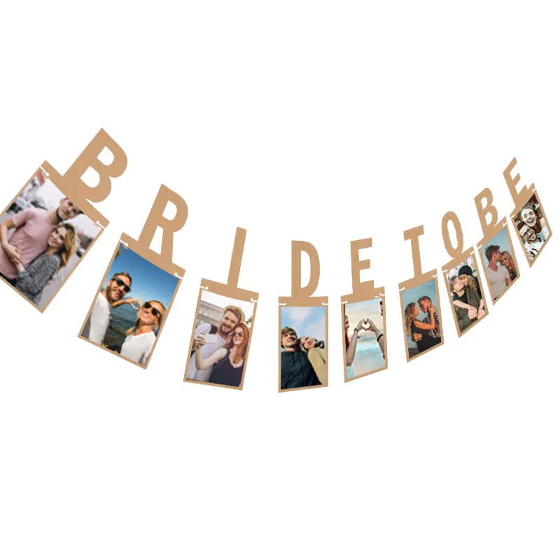 

1Set Bride To Be Photo Banner Garland Flags for Bachelorette Hen Party Wedding Bridal Shower Engagement Decoration Supplies