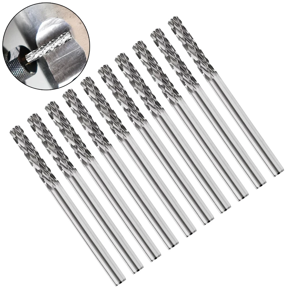 10pcs Carbide Rotary File C Type 3mm Shank Tungsten Steel Milling Cutter For Electric Grinder Cutting Polishing Rotary Tool
10pcs Carbide Rotary File C Type 3mm Shank Tungsten Steel Milling Cutter For Electric Grinder Cutting Polishing Rotary Tool