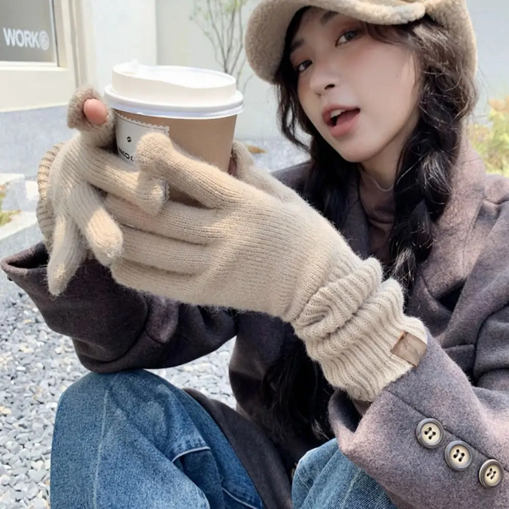 Thicken Warm Touchable Screen Gloves Soft Exposed Two Finger Winter Mittens Knitted Elastic Long Wrist Gloves Cycling Driving
Thicken Warm Touchable Screen Gloves Soft Exposed Two Finger Winter Mittens Knitted Elastic Long Wrist Gloves Cycling Driving