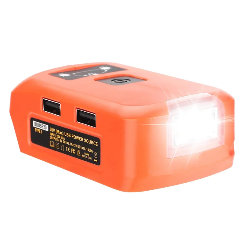 Адаптер для литиевой батареи Black and Decker, 20 в, USB-зарядное устройство, быстрая работа, с двойным USB-зарядным устройством и портом 12 В
Адаптер для литиевой батареи Black and Decker, 20 в, USB-зарядное устройство, быстрая работа, с двойным USB-зарядным устройством и портом 12 В