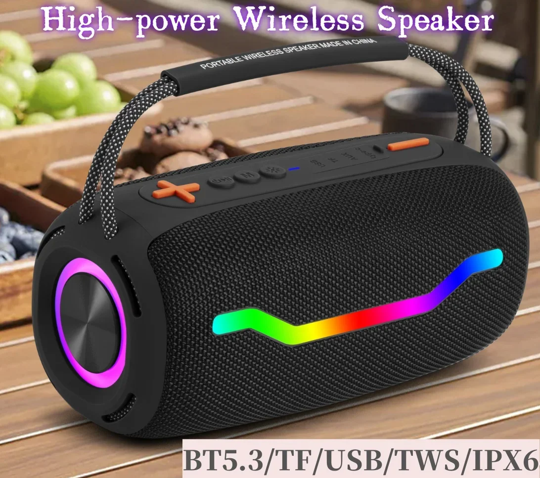 

BOOMBOX High Power Wireless Audifonos Bluetooth Speaker Outdoor Portable Music Center Waterproof Handheld Subwoofer With RGB TF