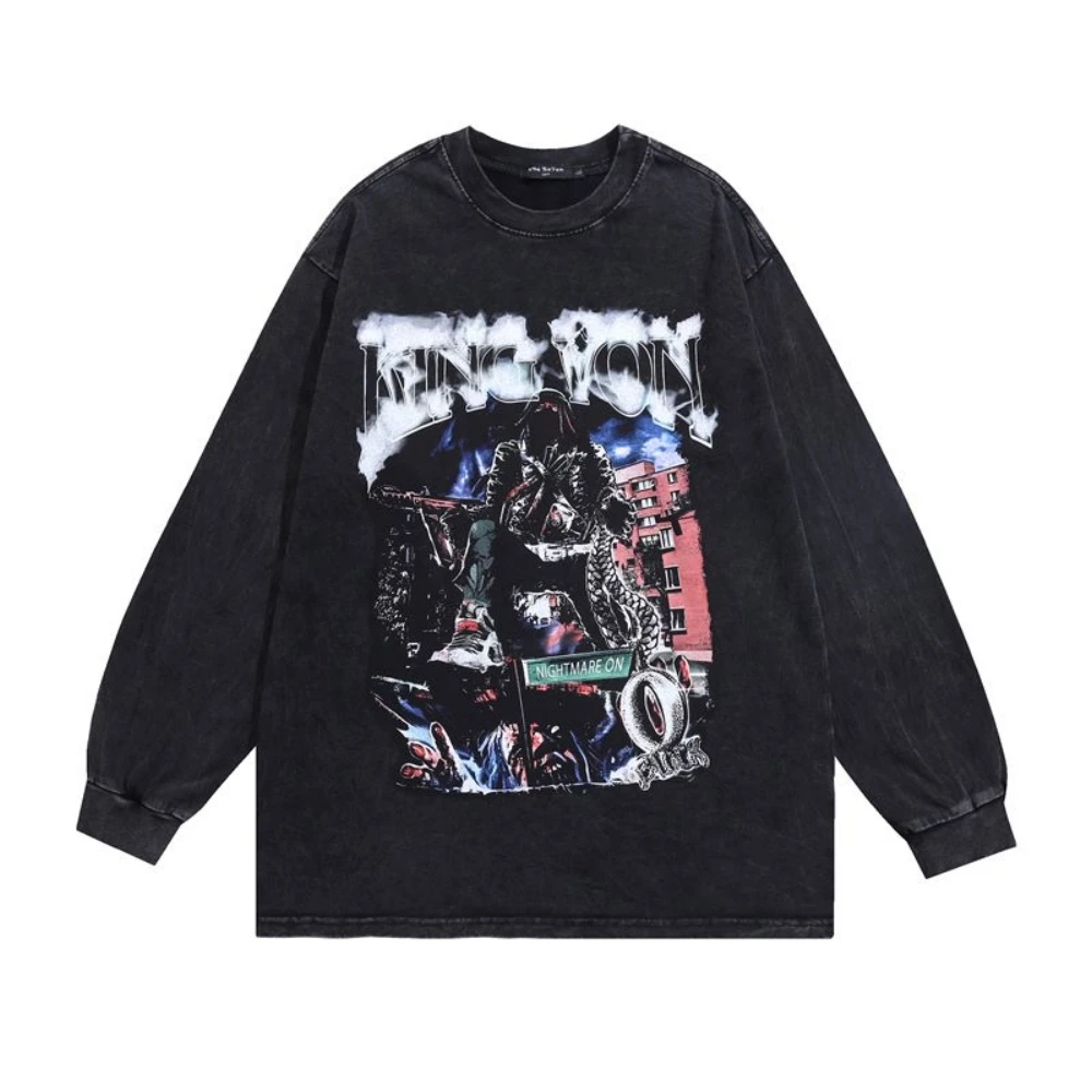 Evils Nightmare Gothic Men Oversized T Shirts Y2k Long Sleeve Tops Retro Streetwear Women's T-shirts Vintage Demon Slayer Tees
Evils Nightmare Gothic Men Oversized T Shirts Y2k Long Sleeve Tops Retro Streetwear Women's T-shirts Vintage Demon Slayer Tees