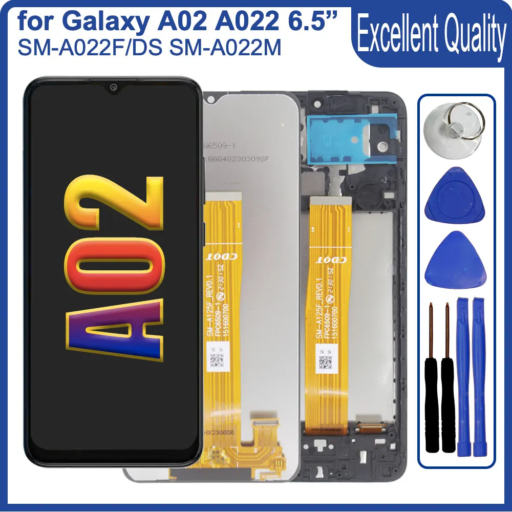 6.5" A02 LCD for Samsung A02 A022 LCD Display Touch Screen Digitizer Assembly for Samsung A02 Screen SM-A022F A022F/DS Display
6.5" A02 LCD for Samsung A02 A022 LCD Display Touch Screen Digitizer Assembly for Samsung A02 Screen SM-A022F A022F/DS Display