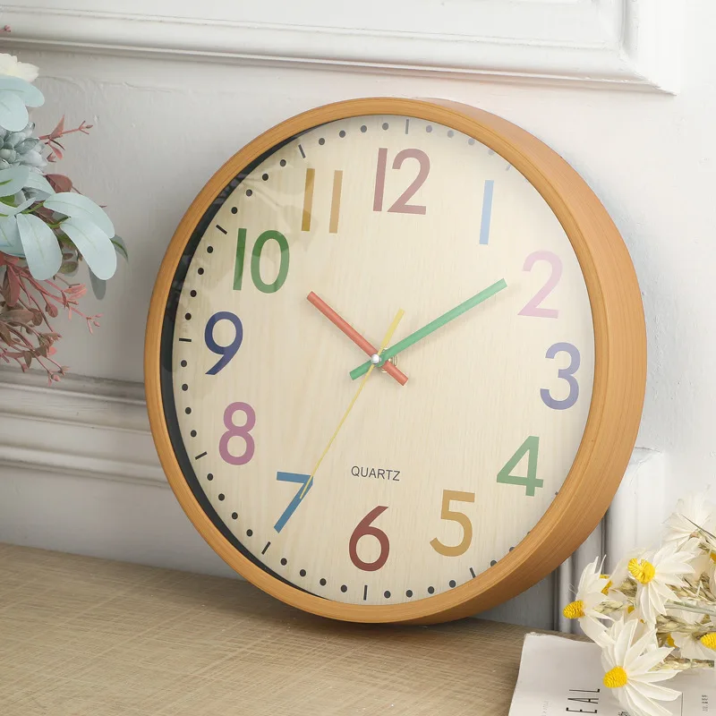 12-inch Wall Clock Mechanism With Arrows Alarm Clock Bedside Table Color Cartoon Digital Living Room Children's Room Decoration
12-inch Wall Clock Mechanism With Arrows Alarm Clock Bedside Table Color Cartoon Digital Living Room Children's Room Decoration