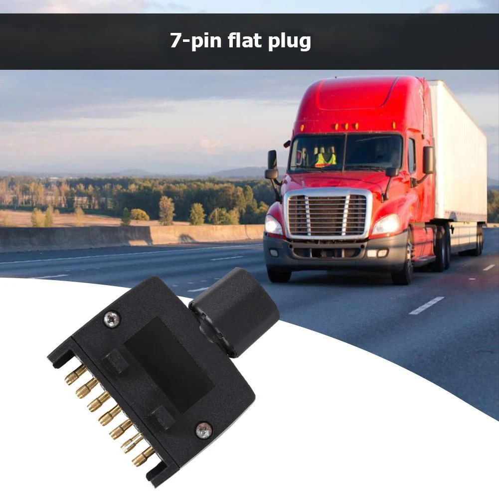 For Trucks RV 7 Pin Flat Plug Male Connector High Quality Corrosion Resistant Metal Flat Male Trailer Plug 7-Pin
For Trucks RV 7 Pin Flat Plug Male Connector High Quality Corrosion Resistant Metal Flat Male Trailer Plug 7-Pin