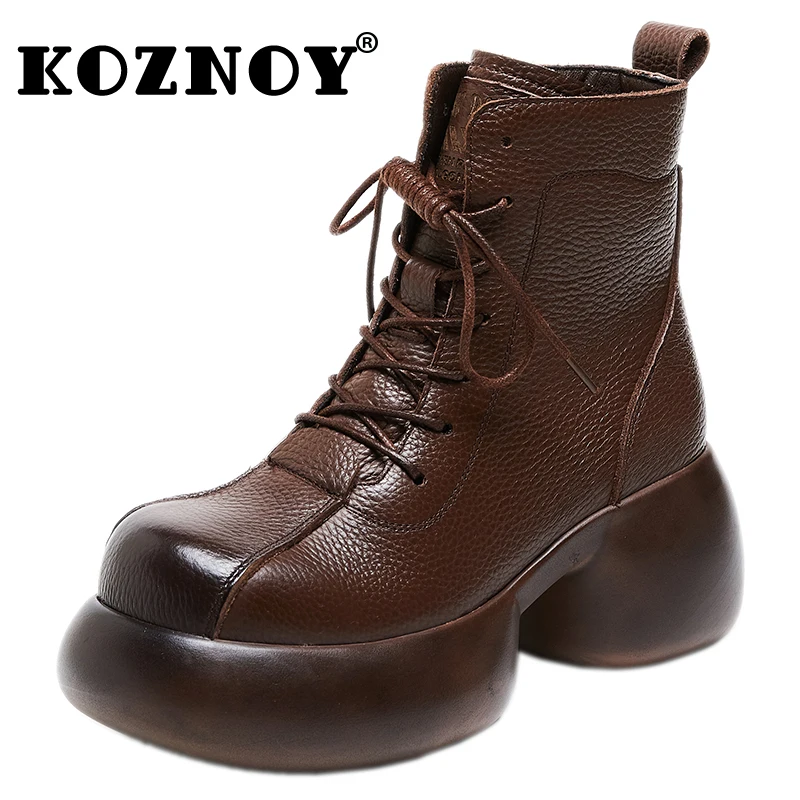 Koznoy 7cm Woman Cow Genuine Leather Moccasins Platform Wedge Autumn Ankle Boots Spring Booties Ethnic Rero Cowgirl Flats Shoes
Koznoy 7cm Woman Cow Genuine Leather Moccasins Platform Wedge Autumn Ankle Boots Spring Booties Ethnic Rero Cowgirl Flats Shoes
