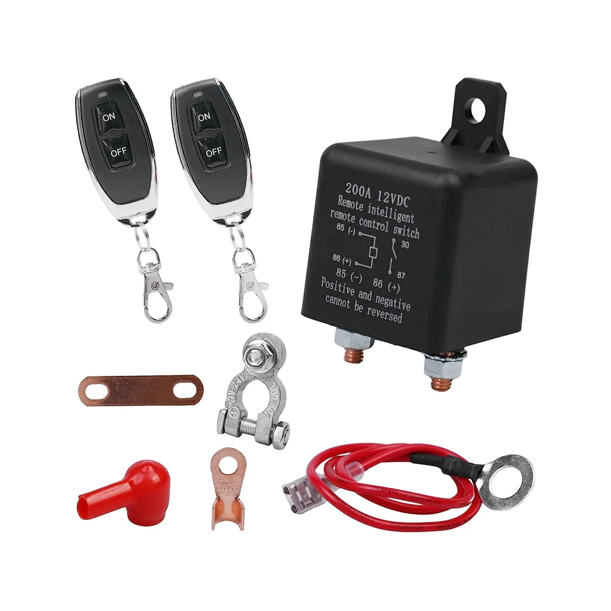 Remote Battery Disconnect Switch, Wireless Remote Control Battery Disconnect Switch, 12V 200A Dual Remote Control Switch
Remote Battery Disconnect Switch, Wireless Remote Control Battery Disconnect Switch, 12V 200A Dual Remote Control Switch