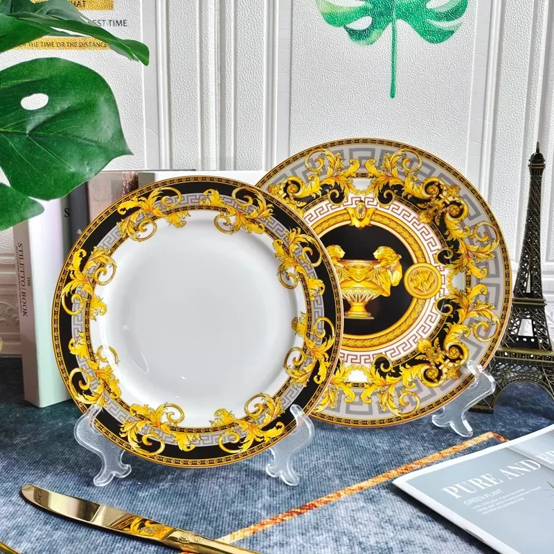 European-Style Western Cuisine Plate Vintage Battle Cup Steak Dim Sum Plate Set Sample Room Decoration Plate Ceramic Gift Plate
European-Style Western Cuisine Plate Vintage Battle Cup Steak Dim Sum Plate Set Sample Room Decoration Plate Ceramic Gift Plate
