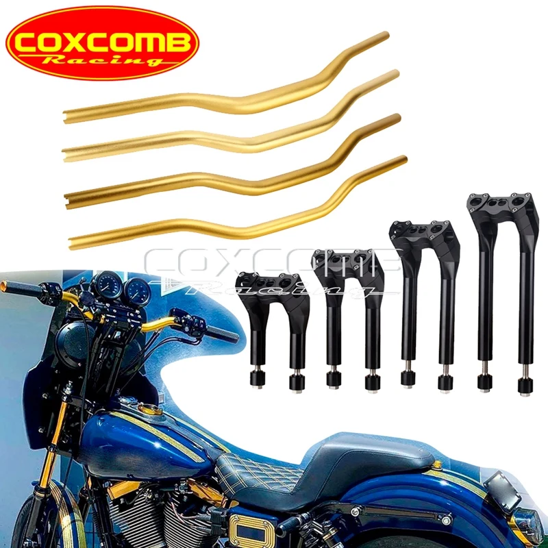 Straight Pullback Modular Handlebar Risers Kit Club Thug Style Handlebar Top Clamp 1" 28mm 1-1/4" 38mm 6"-12" Rise For Harley
Straight Pullback Modular Handlebar Risers Kit Club Thug Style Handlebar Top Clamp 1" 28mm 1-1/4" 38mm 6"-12" Rise For Harley
