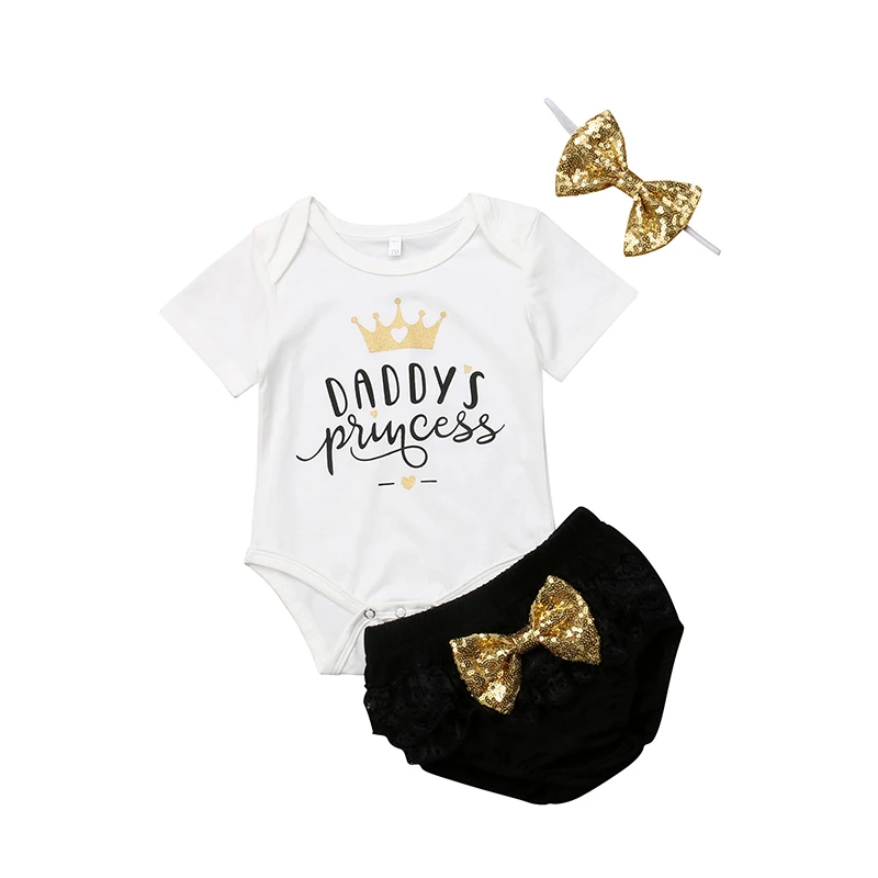 3PCS Baby Girl Short Sleeve Letter Romper Bowknot Ruffle Lace Tutu Bloomers Sequins Hairband Sets
3PCS Baby Girl Short Sleeve Letter Romper Bowknot Ruffle Lace Tutu Bloomers Sequins Hairband Sets