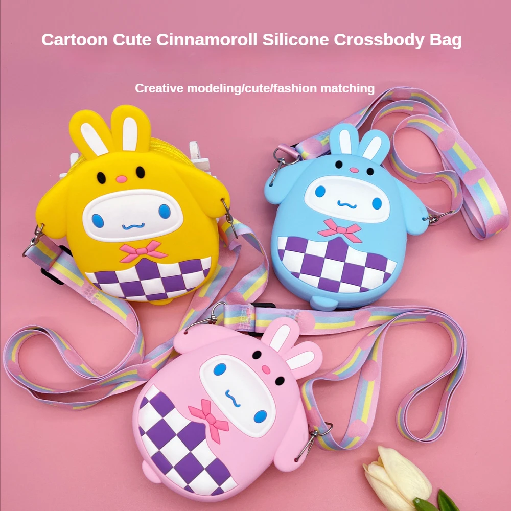 Sanrio Mini Silicone Crossbody Bag Kawaii Cinnamoroll Cartoon Coin Purse Pouch Anime Earphone Bag Key Holder Cute Shoulder Bag
Sanrio Mini Silicone Crossbody Bag Kawaii Cinnamoroll Cartoon Coin Purse Pouch Anime Earphone Bag Key Holder Cute Shoulder Bag