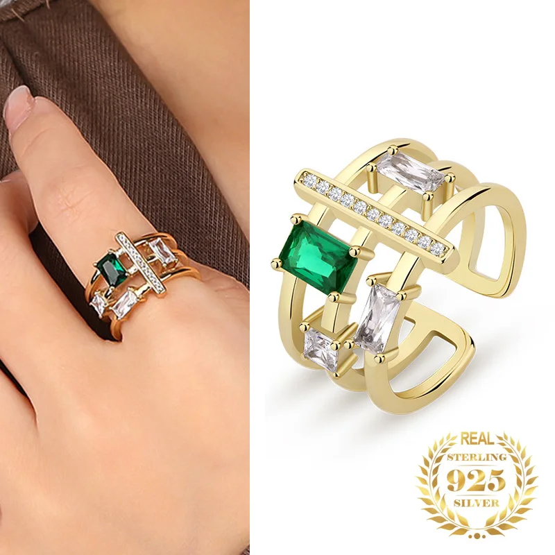 New Stylish European Geometric Multi-layer Hollow Rings Sterling Silver 925 Luxury Jewelry Cubic Zircon Rings For Women
New Stylish European Geometric Multi-layer Hollow Rings Sterling Silver 925 Luxury Jewelry Cubic Zircon Rings For Women