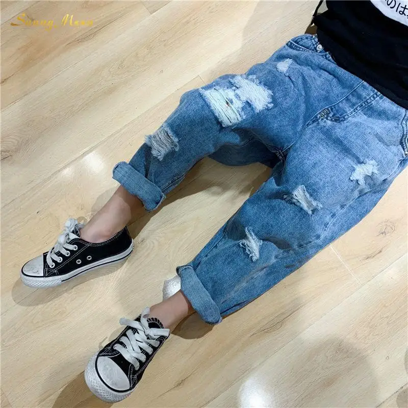 Fashion Baby Boy Infant Toddler Child Spring Summer Autumn Ripped Casual Denim Long Jeans Loose High Waist Pants 1-10Y 
Fashion Baby Boy Infant Toddler Child Spring Summer Autumn Ripped Casual Denim Long Jeans Loose High Waist Pants 1-10Y