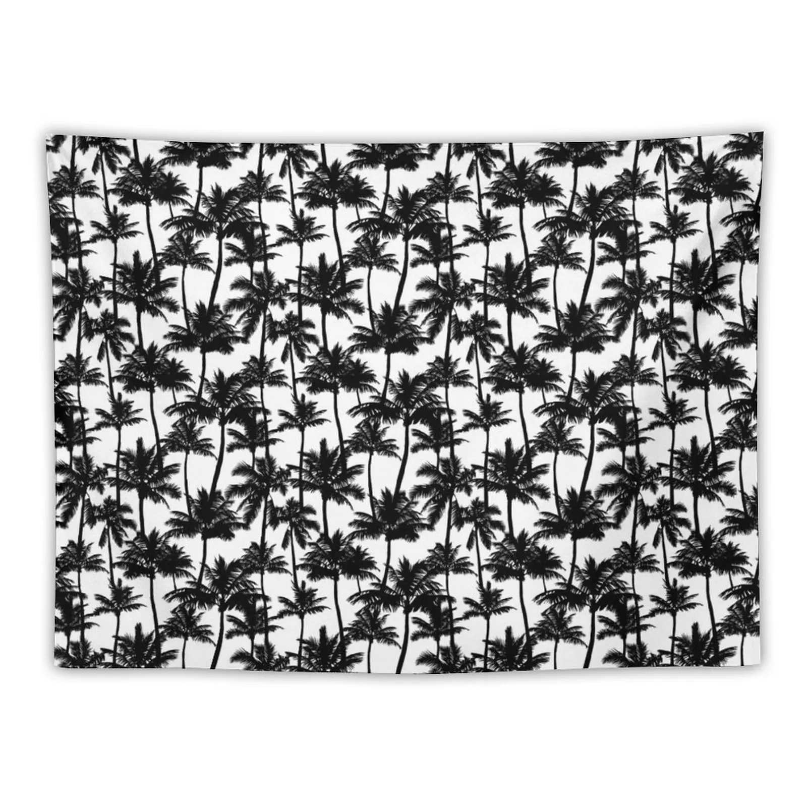 

Black palm trees on white background. Tapestry Decoration For Rooms Tapestry On The Wall Room Decoration Accessories