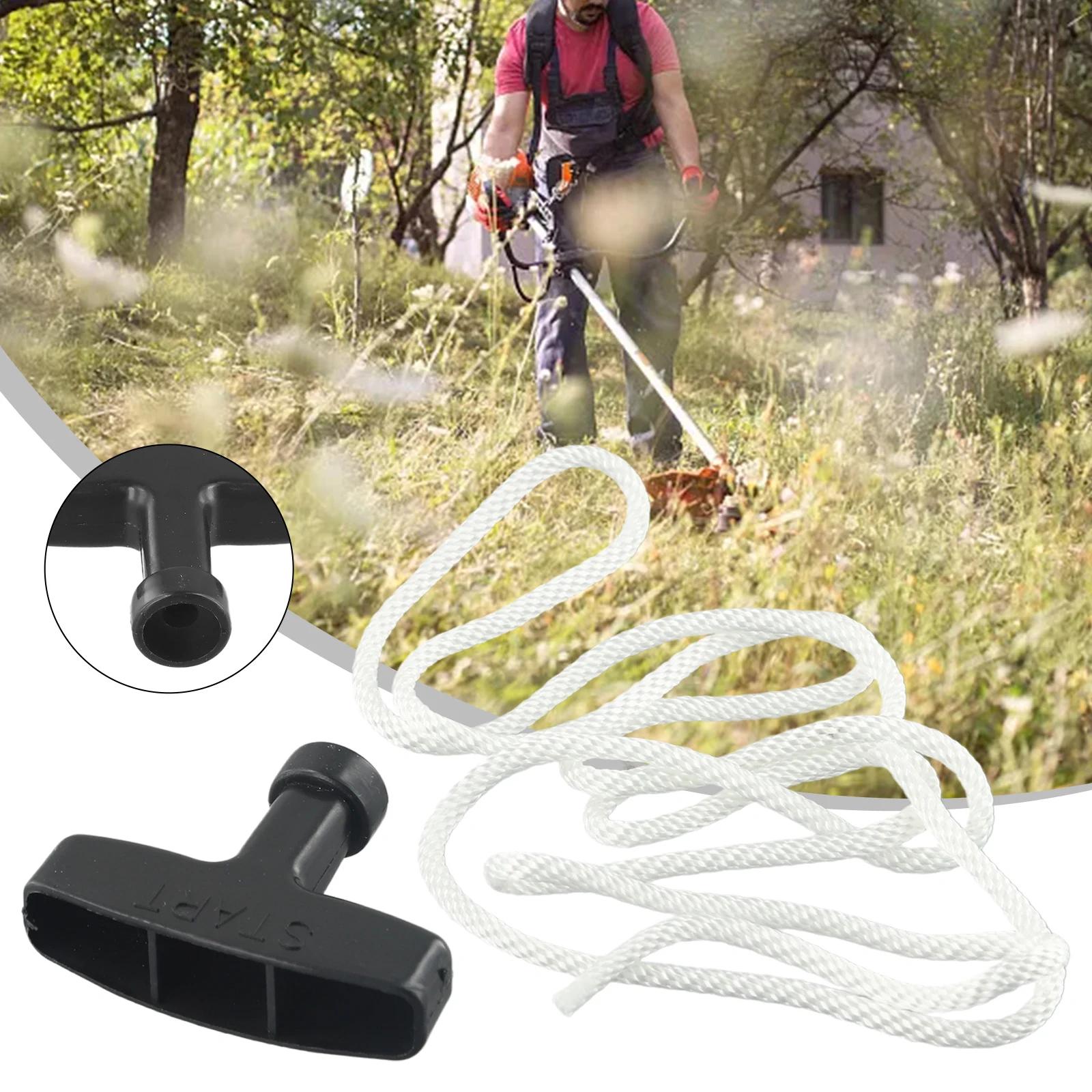 Starter Cord Line Rope With Pull Handle For Petrol Lawnmowers Accessories Replacement Universal Garden Pruning 4mm X98cm
Starter Cord Line Rope With Pull Handle For Petrol Lawnmowers Accessories Replacement Universal Garden Pruning 4mm X98cm