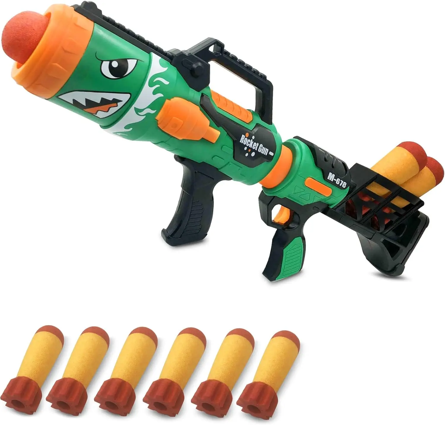 Toy Rocket Barrel Launcher-Fires Foam Rockets Includes 6 Rockets Compatible with RL Blaster- Shooting Game Toy Air Power Blaster
Toy Rocket Barrel Launcher-Fires Foam Rockets Includes 6 Rockets Compatible with RL Blaster- Shooting Game Toy Air Power Blaster