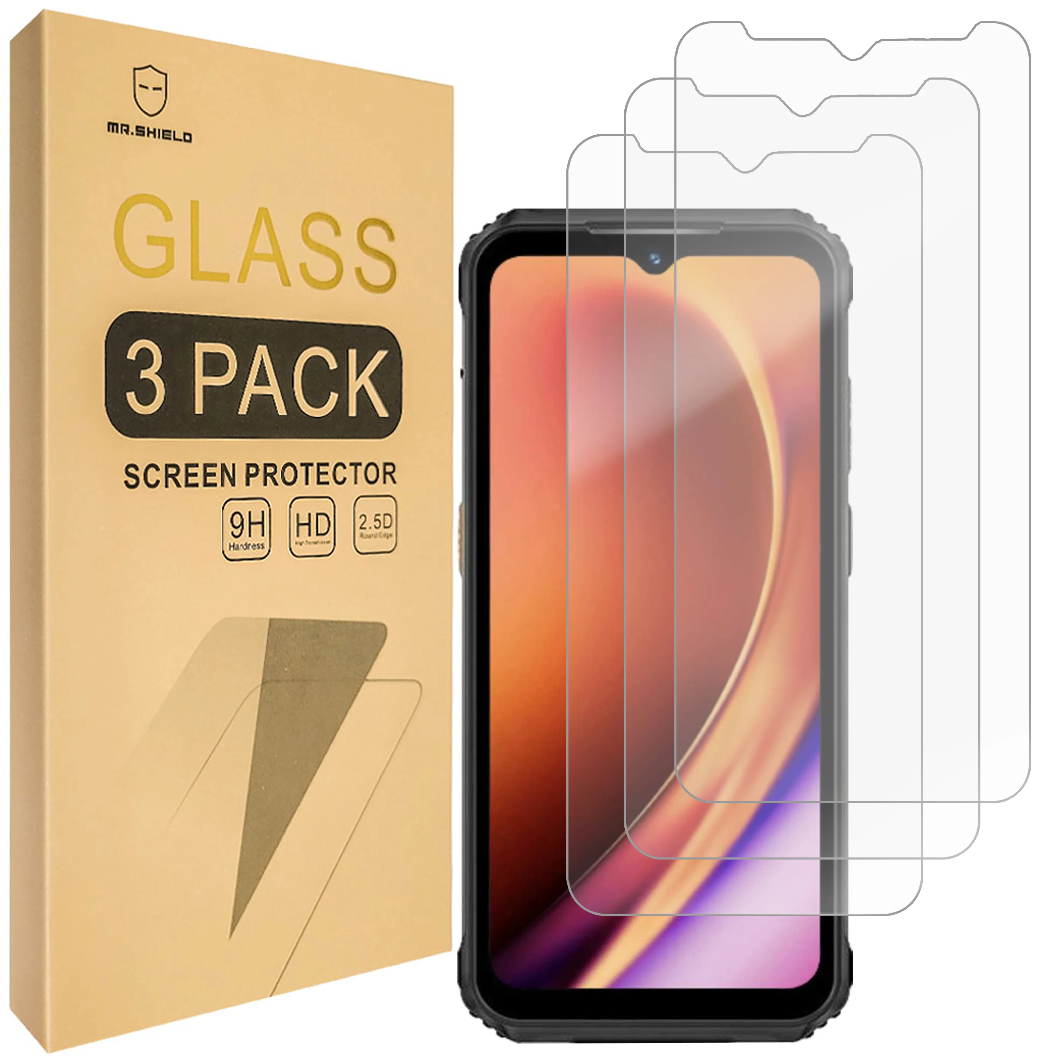 

Mr.Shield [3-Pack] Screen Protector For Ulefone Armor 21 [Tempered Glass] [Japan Glass with 9H Hardness] Screen Protector