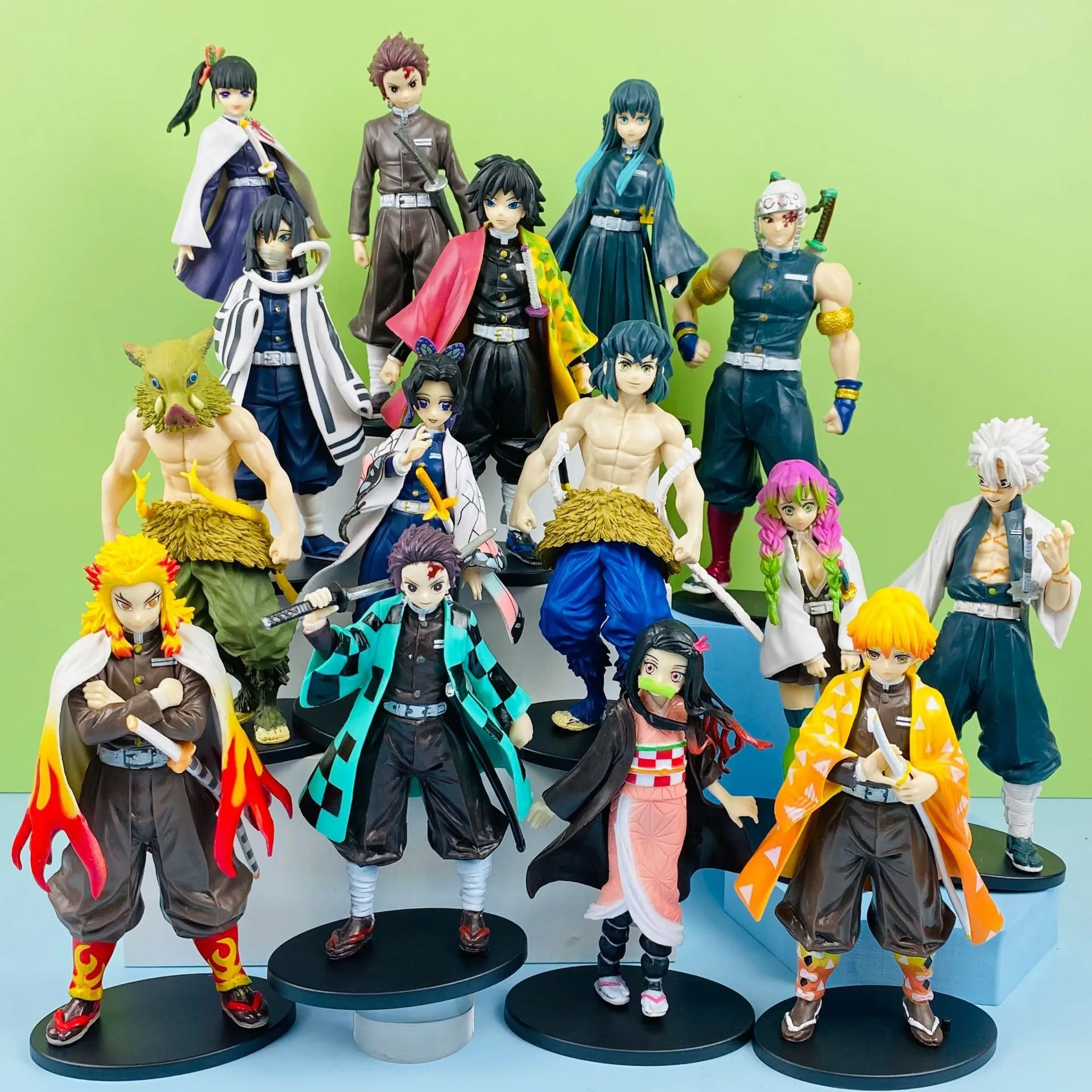 Anime Demon Slayer Action Figures Tanjirou Tomioka GiyuuZenitsu Kochou Nezuko Anime Figure Collect Kid Doll Toys for Children Anime Demon Slayer Action Figures Tanjirou Tomioka GiyuuZenitsu Kochou Nezuko Anime Figure Collect Kid Doll Toys for Children
