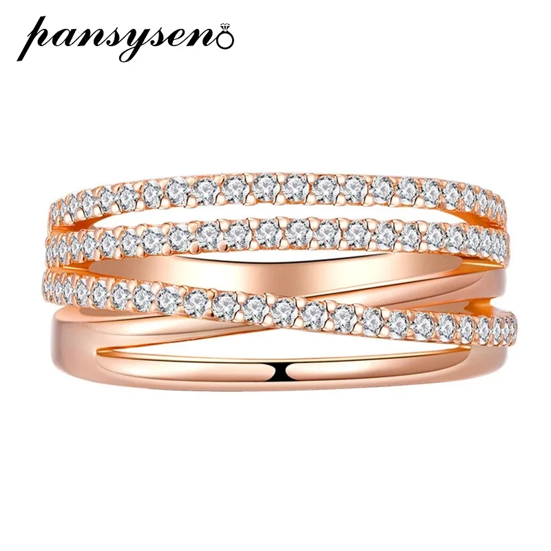 PANSYSEN 18K Rose Gold Plated 925 Sterling Silver Lab Diamond Gemstone Engagement Fine Jewelry Cross Ring Wedding Band Wholesale
PANSYSEN 18K Rose Gold Plated 925 Sterling Silver Lab Diamond Gemstone Engagement Fine Jewelry Cross Ring Wedding Band Wholesale