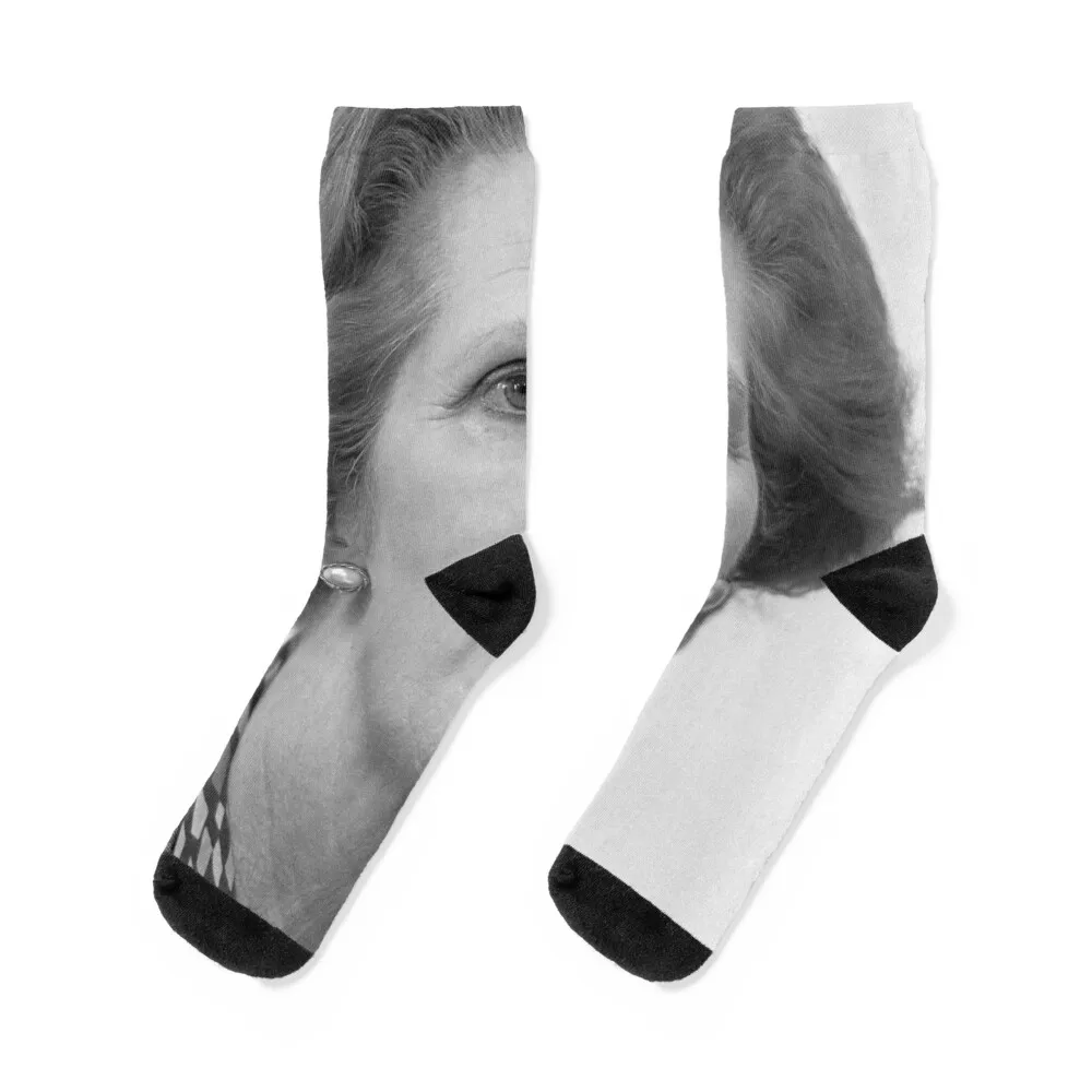 

Margaret Thatcher Portrait Socks Soccer compression socks Women sheer socks Ladies Socks Men's