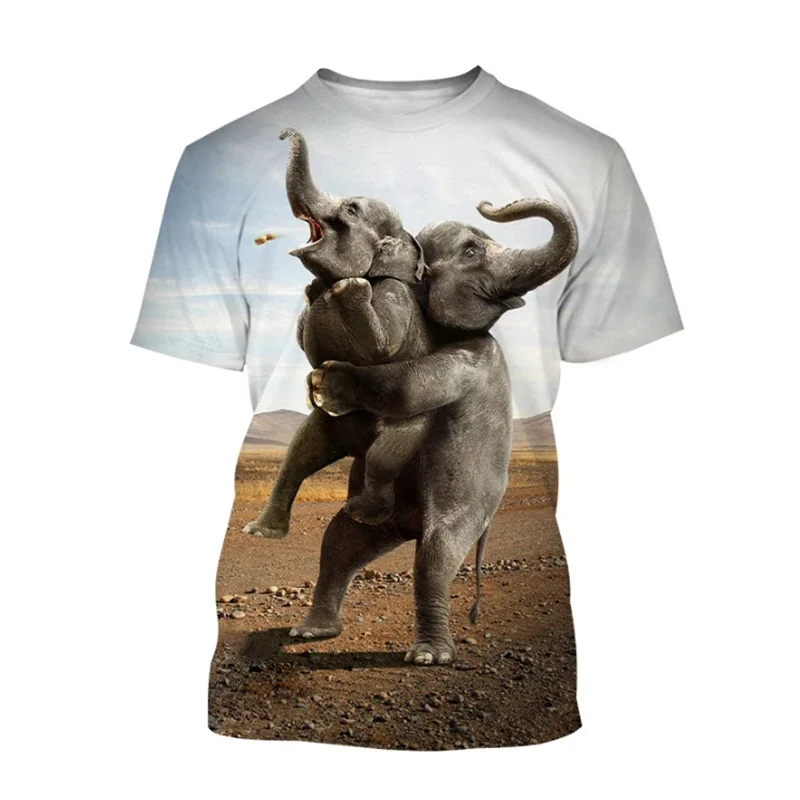 Summer New Fashion Fun Elephant T-shirt Animal 3D Printed Street Clothing Men Women Casual Fashion Oversized T-shirt Kids Boys G 
Summer New Fashion Fun Elephant T-shirt Animal 3D Printed Street Clothing Men Women Casual Fashion Oversized T-shirt Kids Boys G
